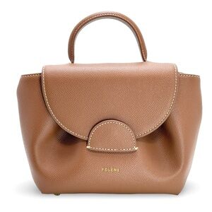 EUC Polene Numéro Un Nano Camel Tan Leather Bag | Top Handle + Crossbody